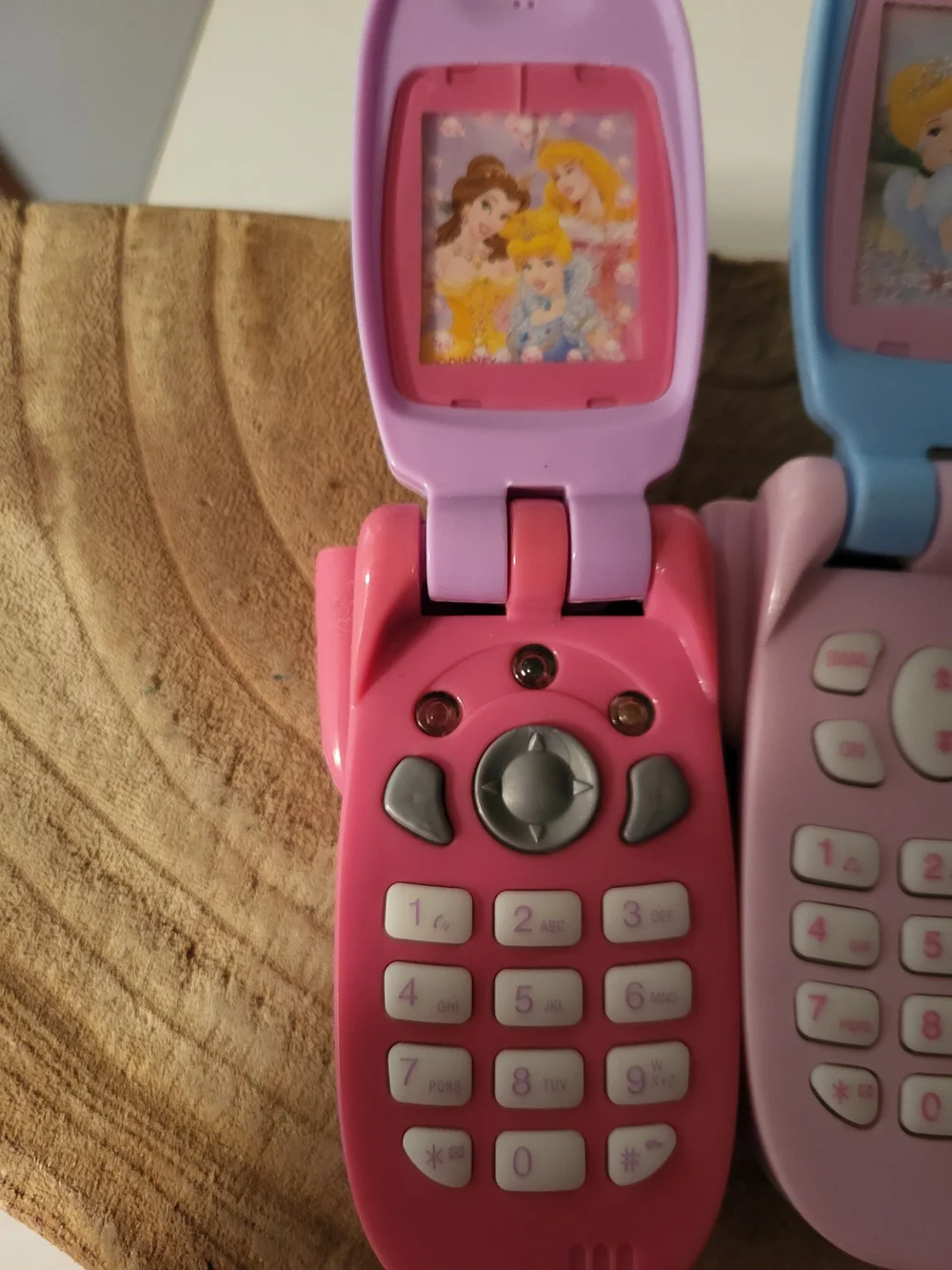 RARE Disney Princesses Toy Flip Phone WORKS 2 In Lot